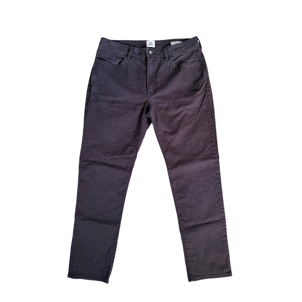 Flint and‎ Tinder 365 Pant Mens 33x30 Slim Fit Dark Brown Espresso Chino Pants